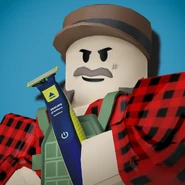 Lumberjack skin on a render.