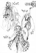Concept art of the sisters included in Torture Tower Doesn't Sleep -Clown Chapter-