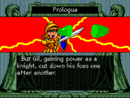Gil killing a Green Slime in the prologue from The Blue Crystal Rod