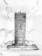 Sketch of the Tower of Druaga.