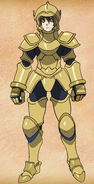 Gil with the Gold Armor in the anime.