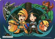 Promotional artwork featuring Gil, Ki, Ishtar, Druaga, Succubus, and Quox.