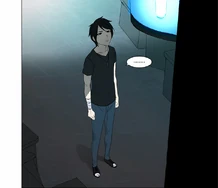 Hatsu waiting for the store door to open