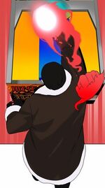 Horyang shows his strength.