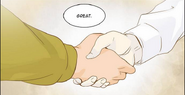 Koon shaking hands