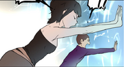 Serena and ship pushing shinsoo barrier