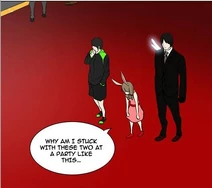 Novick, Xia-Xia, and Horyang in the party