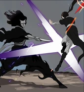 Baam freezing Reflejo's attack