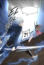 Maschenny prepare to attack Jeok with her White Lance