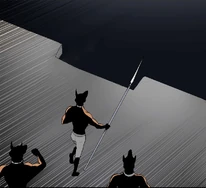 Combat Dogs chasing Bam