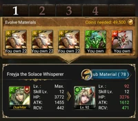 Material selection menu for 's VR. Cards will keep the amount of accumulated exp it had before evolving. However, as the  generally increases, the card may lose some levels.