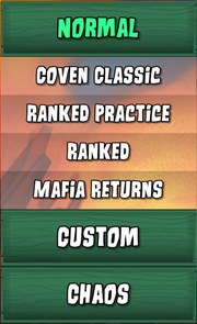 The Coven "Normal" Game Modes.