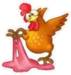 Sticker Bubble Gum Chicken