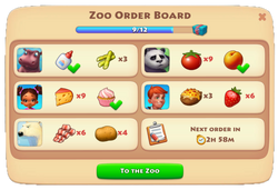 Zoo Order Board 2