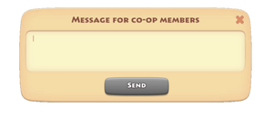 Co-op Message for coop members