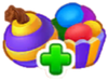 Explosive Puzzle combine a bomb and a bucket of candy power-up