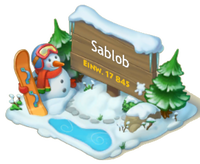 Snowboarding Town Sign (Event only)