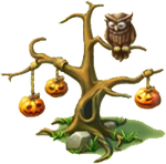 Tree with Pumpkins