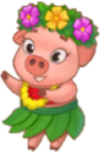 Hawaiian Piggy Sticker
