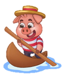 Gondolier Pig⭐️ Carnival of Venice Event Golden Ticket June 2022