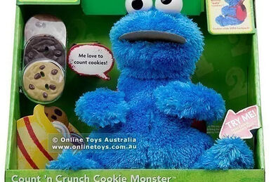 Sesame street count and crunch cookie monster plush top