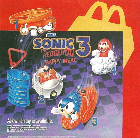 Sonic kids meal toys 2025