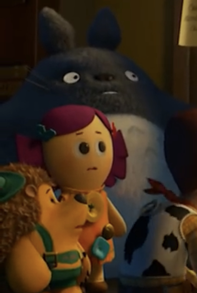 In Toy Story 3(2010), one of Bonnie's toys is a Totoro. This comes from the  Studio Ghibli movie, My Neighbor Totoro : r/MovieDetails