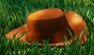 Woody's hat from Toy Story 3. His hat appears to be made of leather in this film.