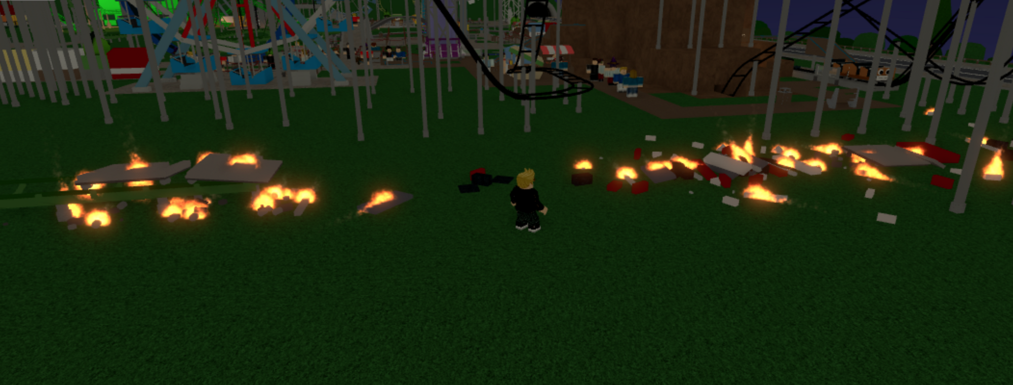 Crashing Theme Park Tycoon 2 Wikia Fandom - how to get tracks back up in themepark game roblox