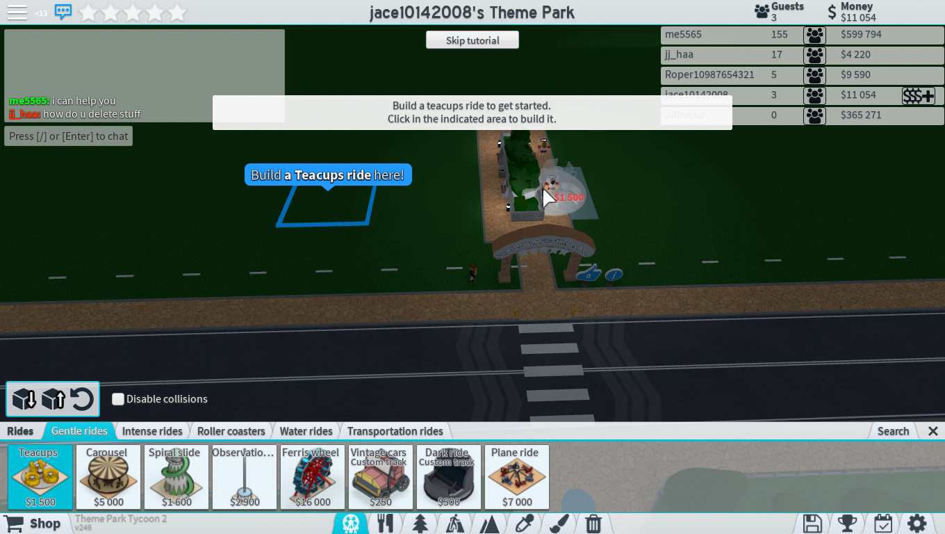 Tutorial Theme Park Tycoon 2 Wikia Fandom - roblox games city tycoon 2