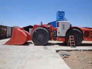 A Sandvik LH517 underground loader