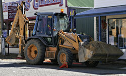 Backhoe and loader