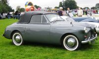 Austin A40 Sports, c.1951, a four passenger, aluminum bodied convertible designed by Eric Neal and manufactured by Austin of England in conjunction with Jensen Motors