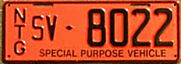 Australia northern territory licenseplate