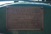 Walsh & Clark Victoria engine sn plate - IMG 1069