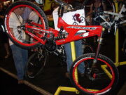 Aluminum monocoque downhill mountainbike frame.