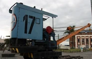 A 1900s Smith Of Rodley 10T Steam Railcrane preserved at Montevideo Uruguay