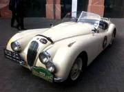 This 1950 XK120 roadster won a Coupe des Alpes and a Coupe d'Or