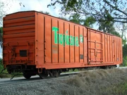 Former Tropicana refrigerator car, shortly after being donated to the  -- .