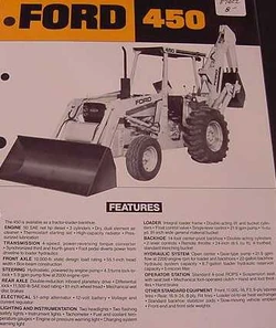 Ford 450 backhoe b&w