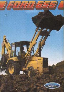 Ford 655 backhoe brochure - 1985