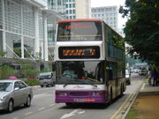 A  with  DM5000 bodywork, part of the newer fleet of low-floor buses, in Singapore.