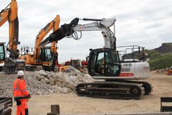 JCB + Coleman remote controlled demolition excavator at Hillhead 2014 - IMG 5277