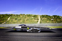  solar powered car, which has travelled up to 140km/h (84mph).