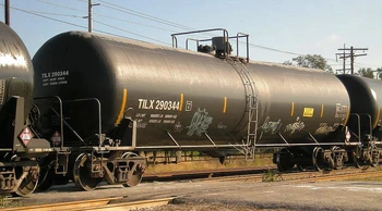 Modern tank cars carry all types of liquid and gaseous commodites.