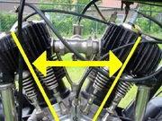 The yellow lines indicate the 'angle' of the 'Vee'