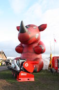 Red Rhino mascot at Lamma 2012 - IMG 3544