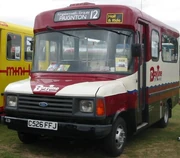 A 1986 van derived  minibus bodied by 