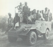 Royalists on armored car