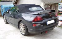 Mitsubishi Eclipse Spyder c. 2004, with heatable glass rear window and restricted visibility